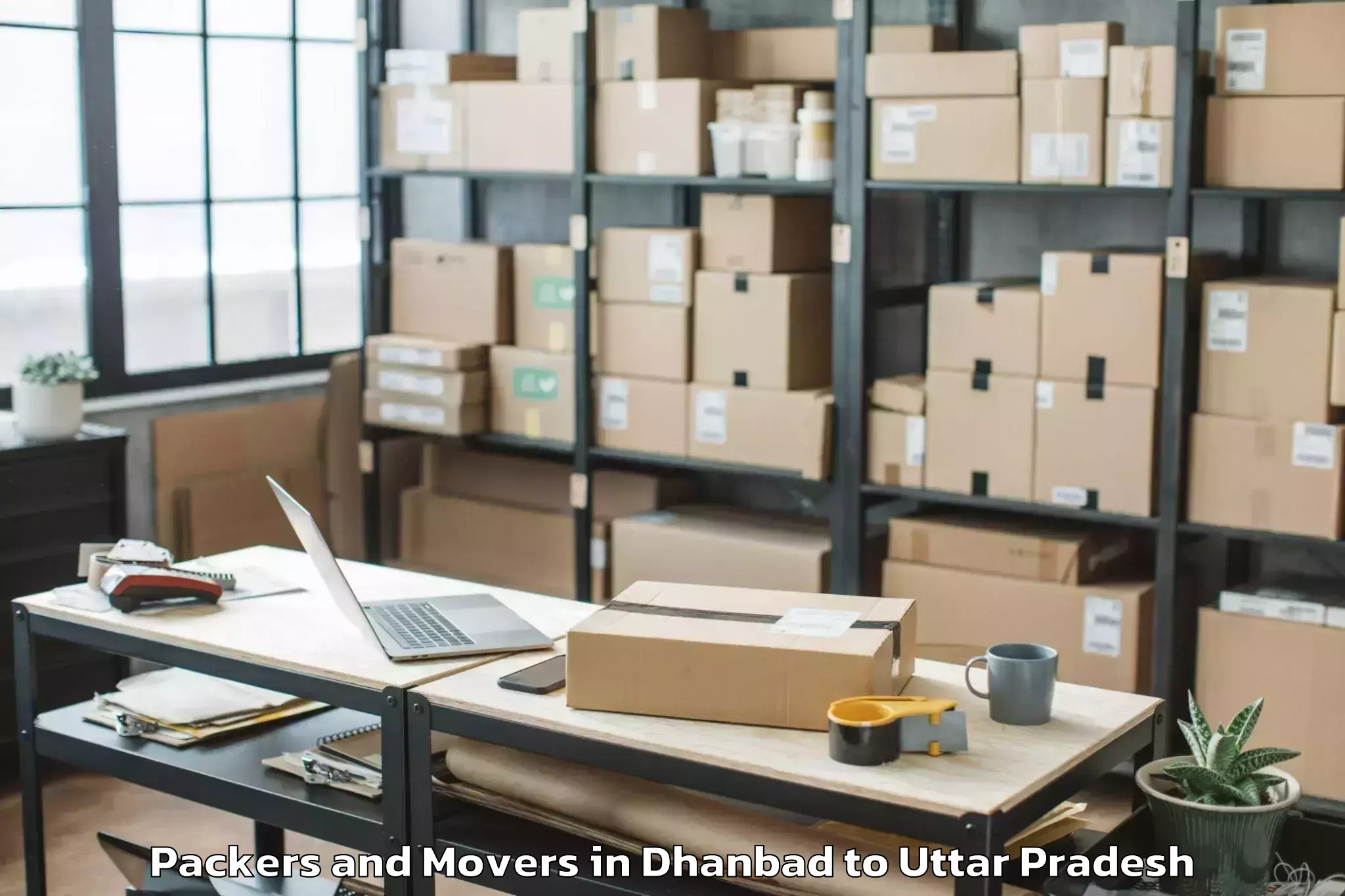 Book Dhanbad to Gaur City Mall Greater Noida Packers And Movers Online